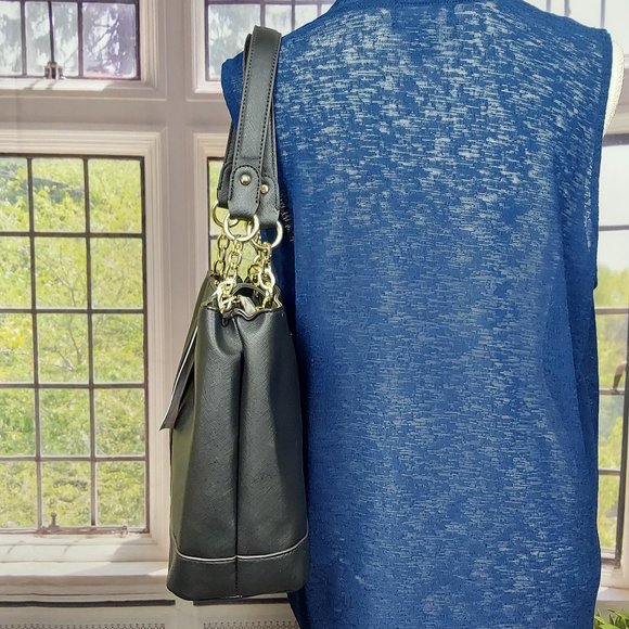 NWT LIZ CLAIBORNE REAL FIT SHOULDER BAG (BLACK) - Picture 8 of 15